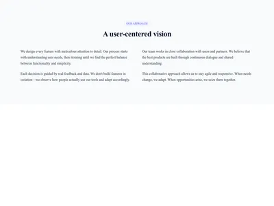 Screenshot of Content Text Two Columns template