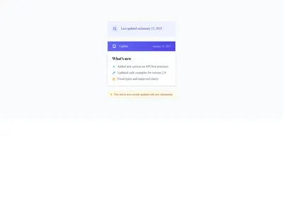 Screenshot of Content Text Update Notice template