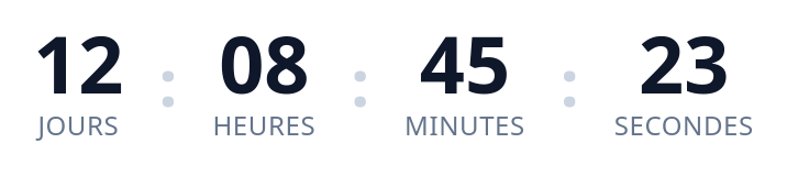 Screenshot of Countdown template