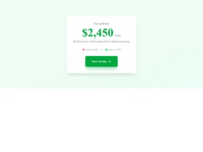 Screenshot of CTA Calculator Result template