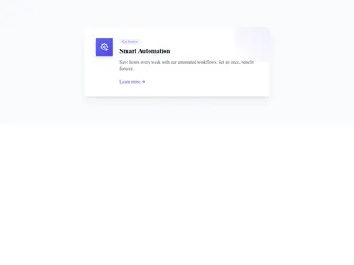Screenshot of CTA Card Feature template