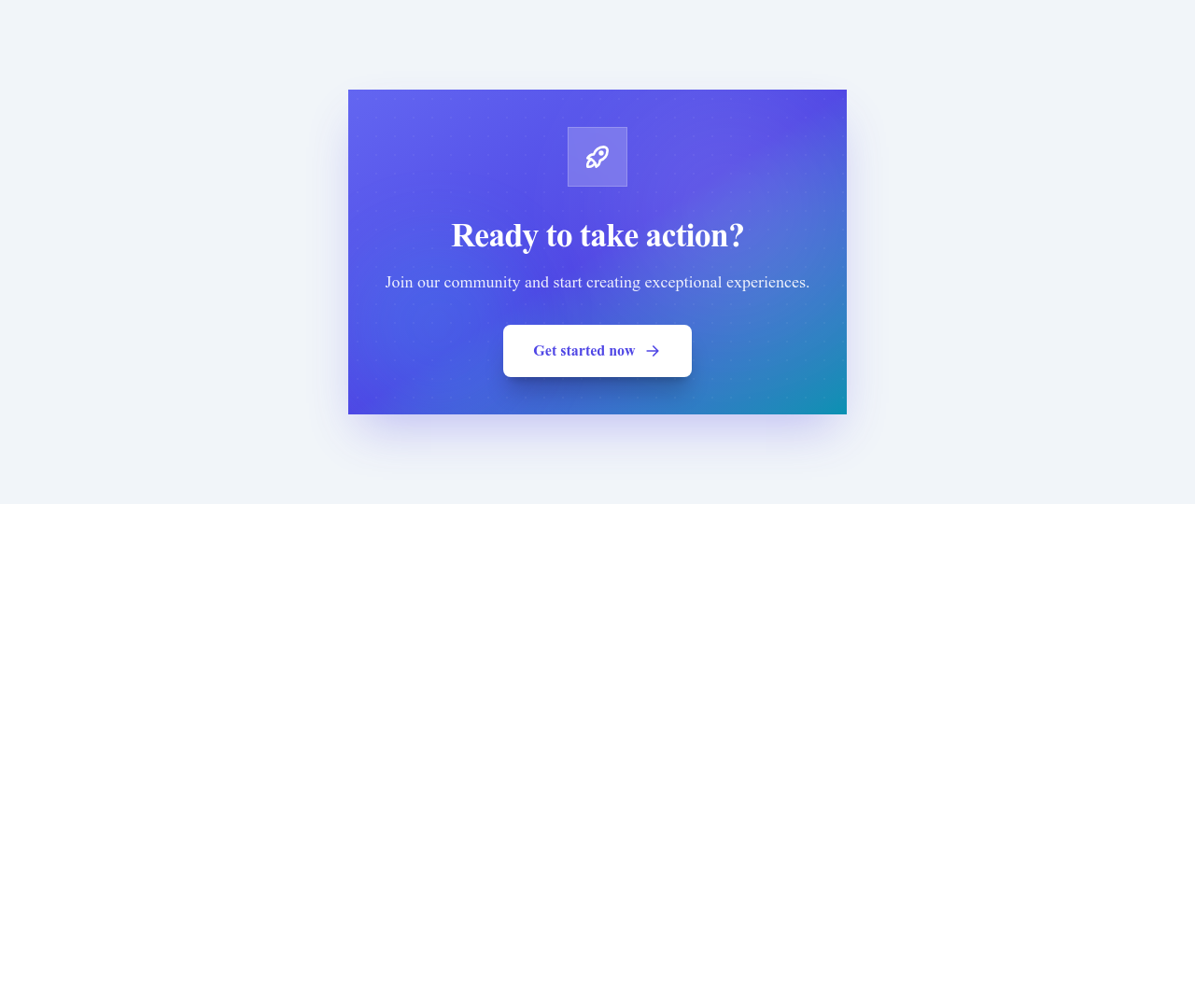 Screenshot of CTA Card Gradient template