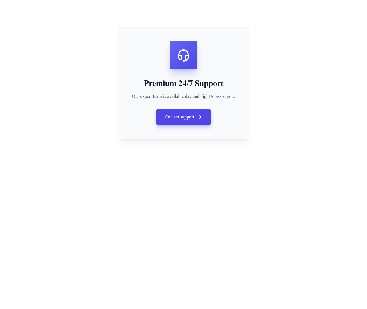 Screenshot of CTA Card Icon Top template