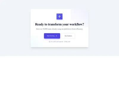 Screenshot of CTA Card Simple template