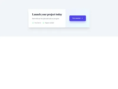 Screenshot of CTA Card Split template
