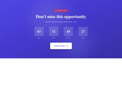 Screenshot of CTA Countdown template