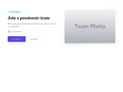 Screenshot of CTA Team Image template