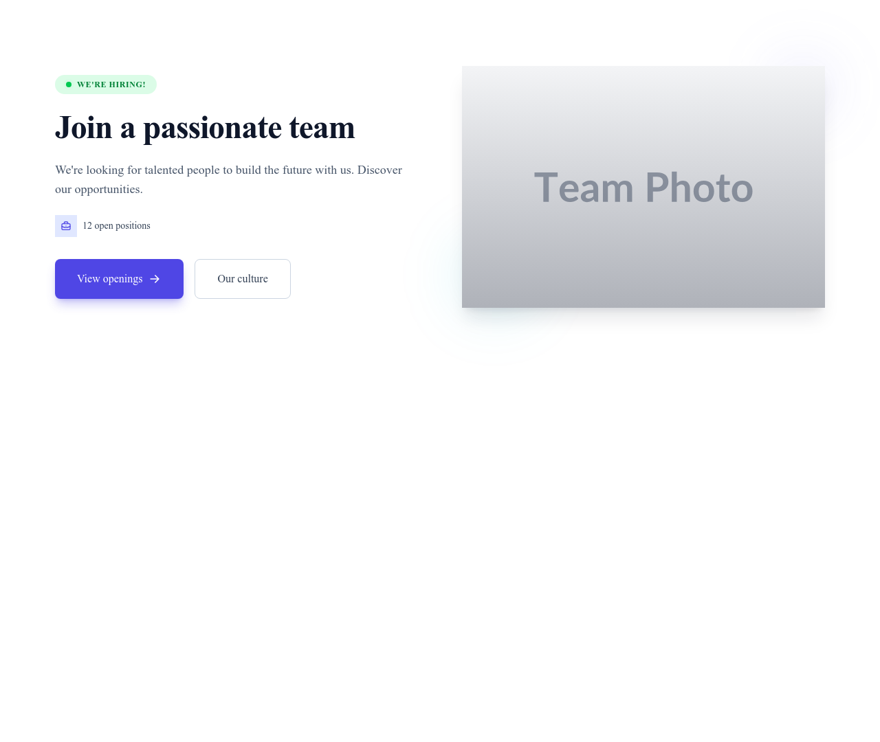 Screenshot of CTA Team Image template