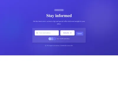 Screenshot of CTA Newsletter template