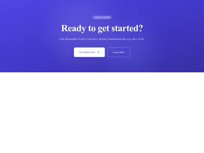 Screenshot of CTA Simple Centered template