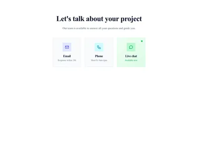 Screenshot of CTA Contact template
