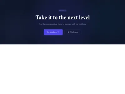 Screenshot of CTA Simple Dark template