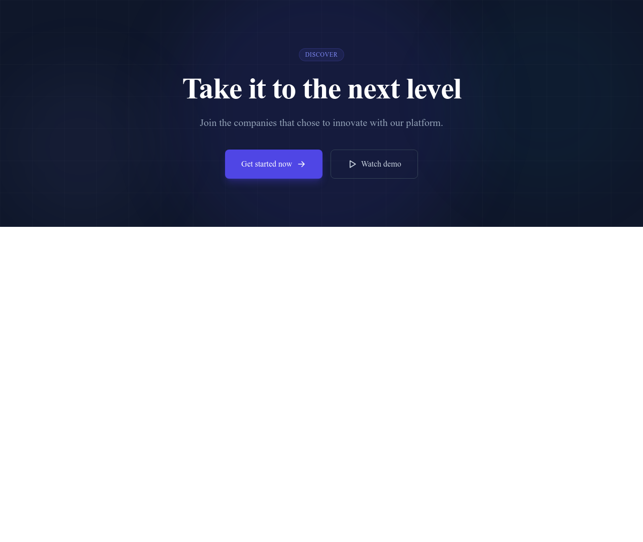 Screenshot of CTA Simple Dark template