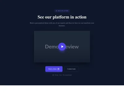 Screenshot of CTA Demo Request template
