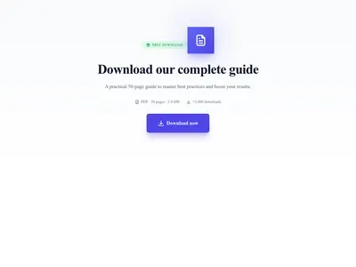 Screenshot of CTA Download template