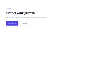 Screenshot of CTA Left Aligned template