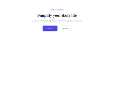 Screenshot of CTA Simple Light template