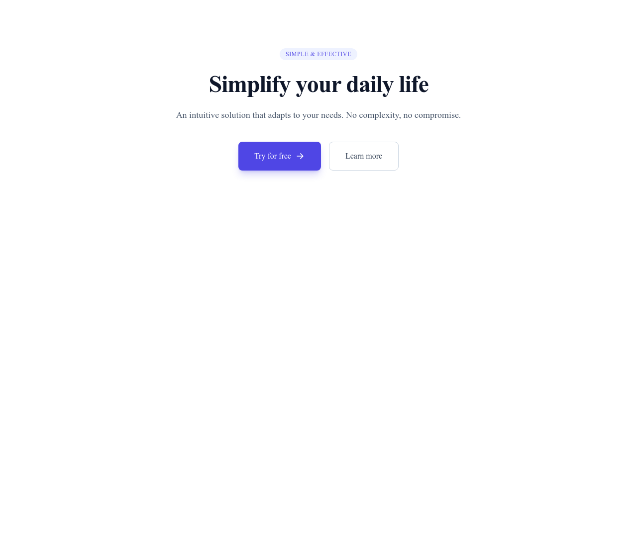 Screenshot of CTA Simple Light template