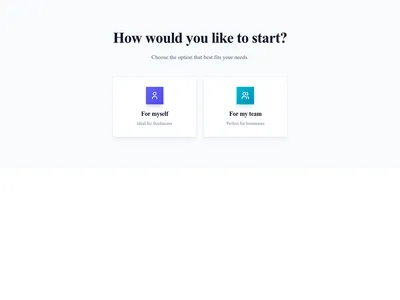 Screenshot of CTA Two Buttons template