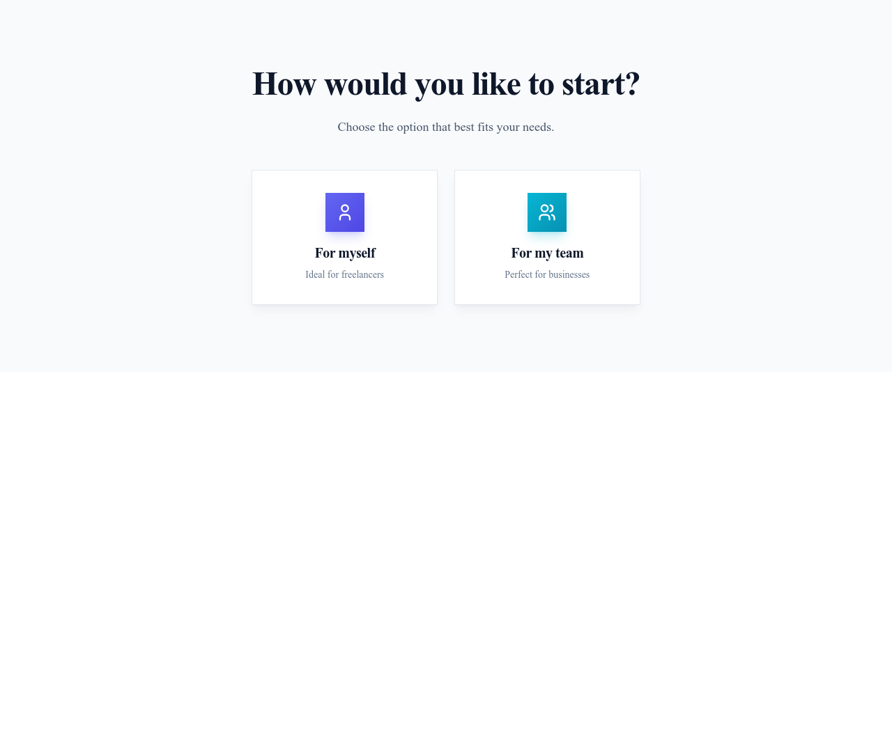 Screenshot of CTA Two Buttons template