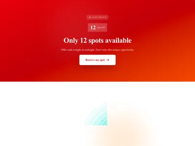 Screenshot of CTA Urgent template