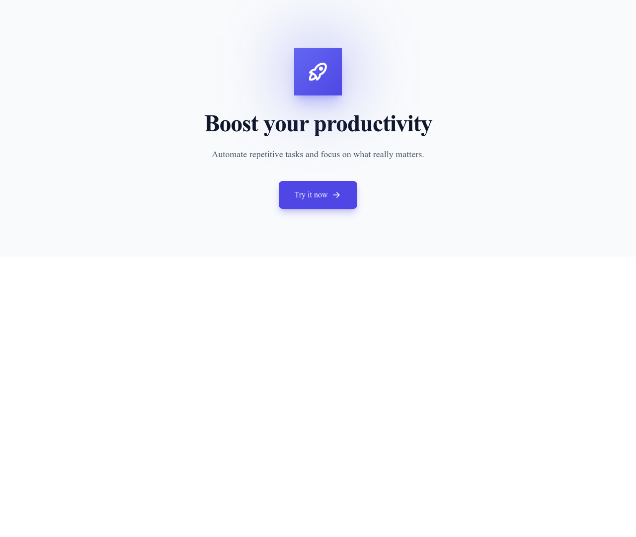 Screenshot of CTA Simple with Icon template