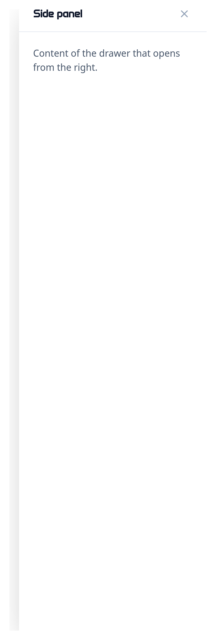 Screenshot of Drawer Right template