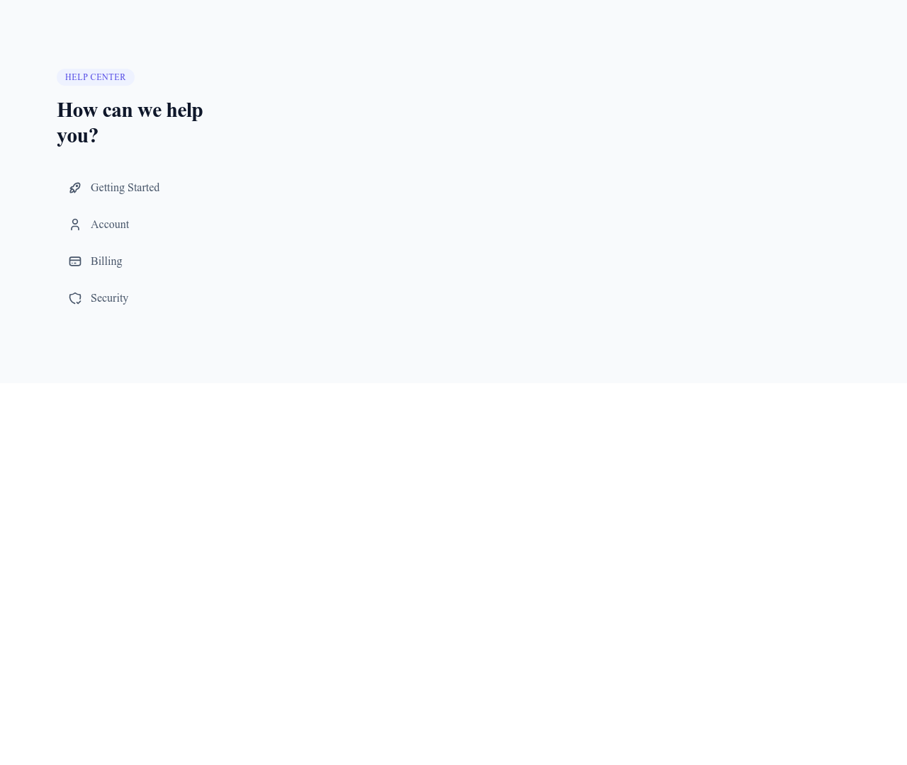 Screenshot of FAQ Sidebar template
