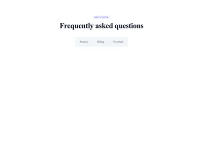Screenshot of FAQ Tabs template