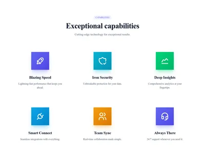 Screenshot of Features Grid Icons Large template