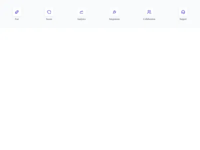 Screenshot of Features Inline Icons template