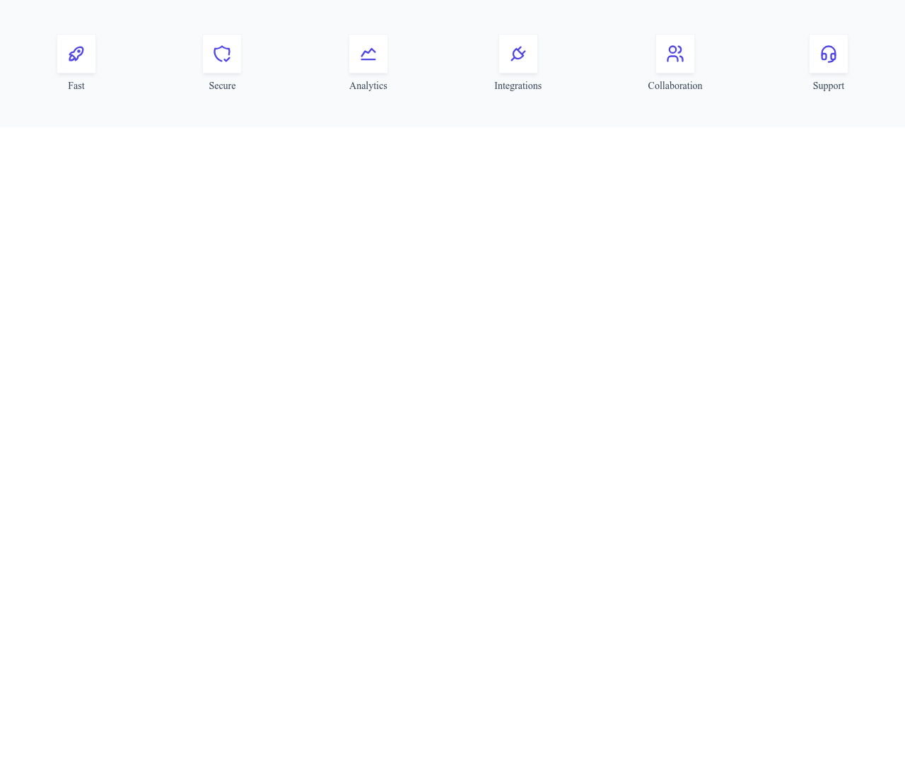 Screenshot of Features Inline Icons template
