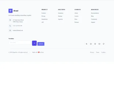 Screenshot of Footer Big template