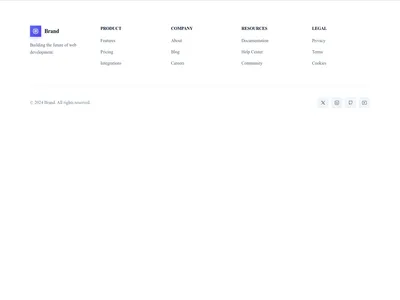 Screenshot of Footer Columns template