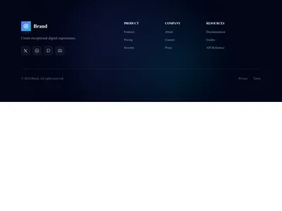 Screenshot of Footer Dark Premium template