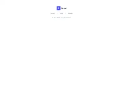Screenshot of Footer Minimal template