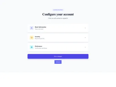 Screenshot of Form Accordion template