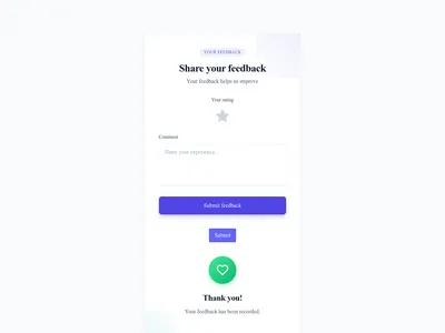 Screenshot of Form Feedback template
