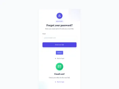 Screenshot of Form Forgot Password template