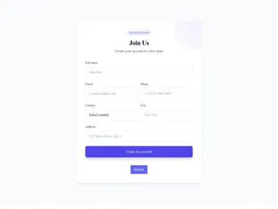 Screenshot of Form Mixed Columns template