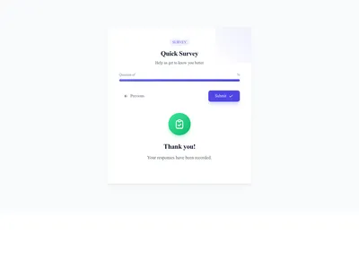 Screenshot of Form Survey template