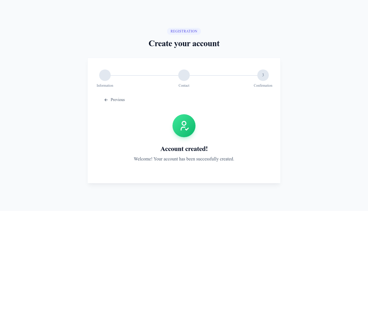 Screenshot of Form Wizard template