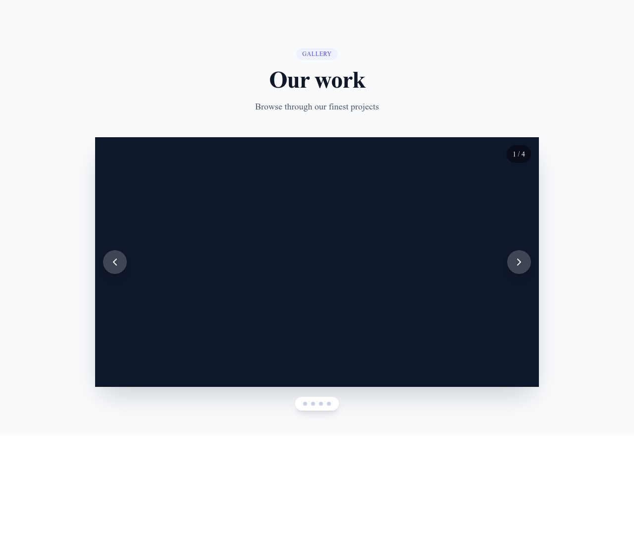 Screenshot of Gallery Carousel template