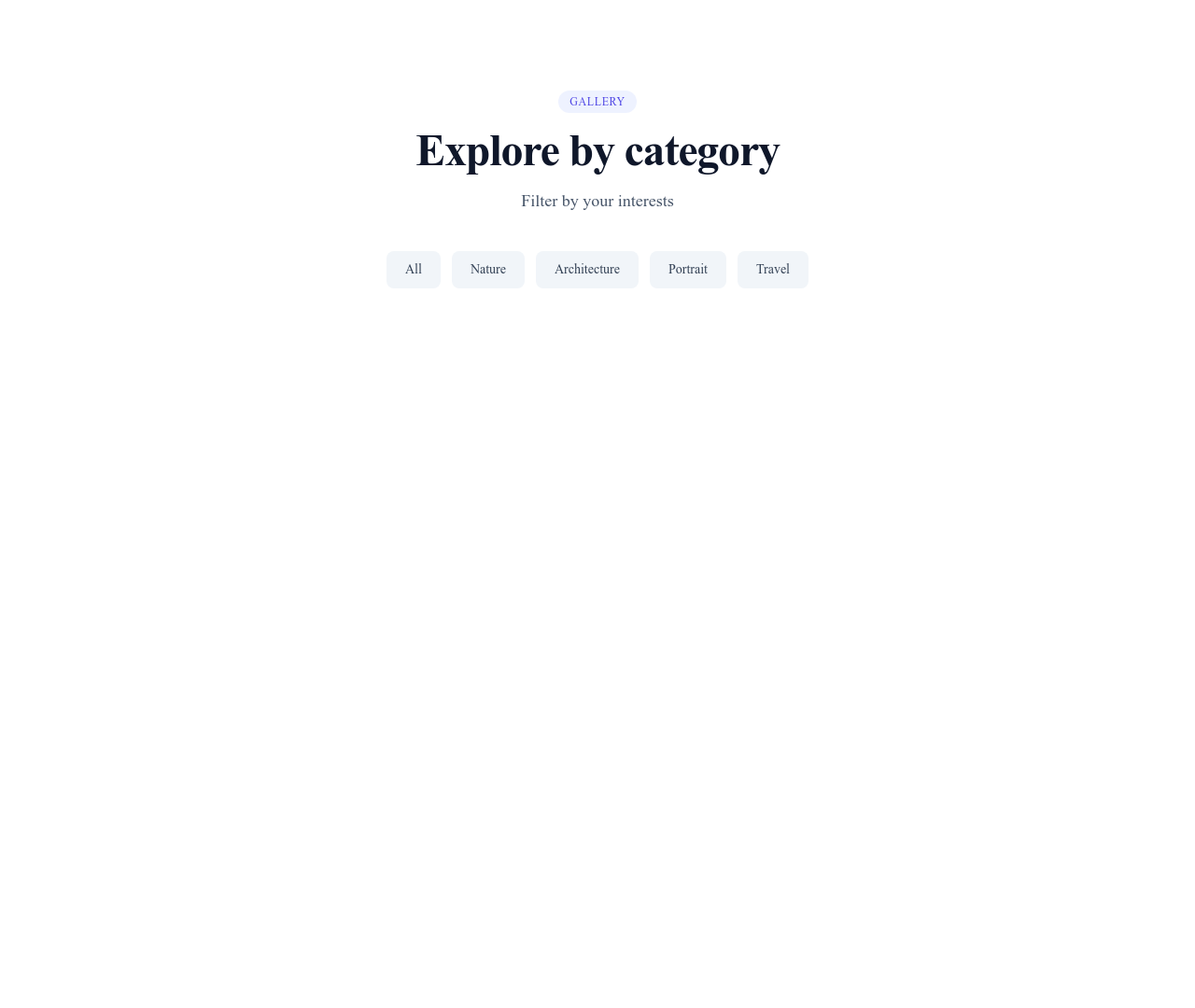 Screenshot of Gallery Categories template