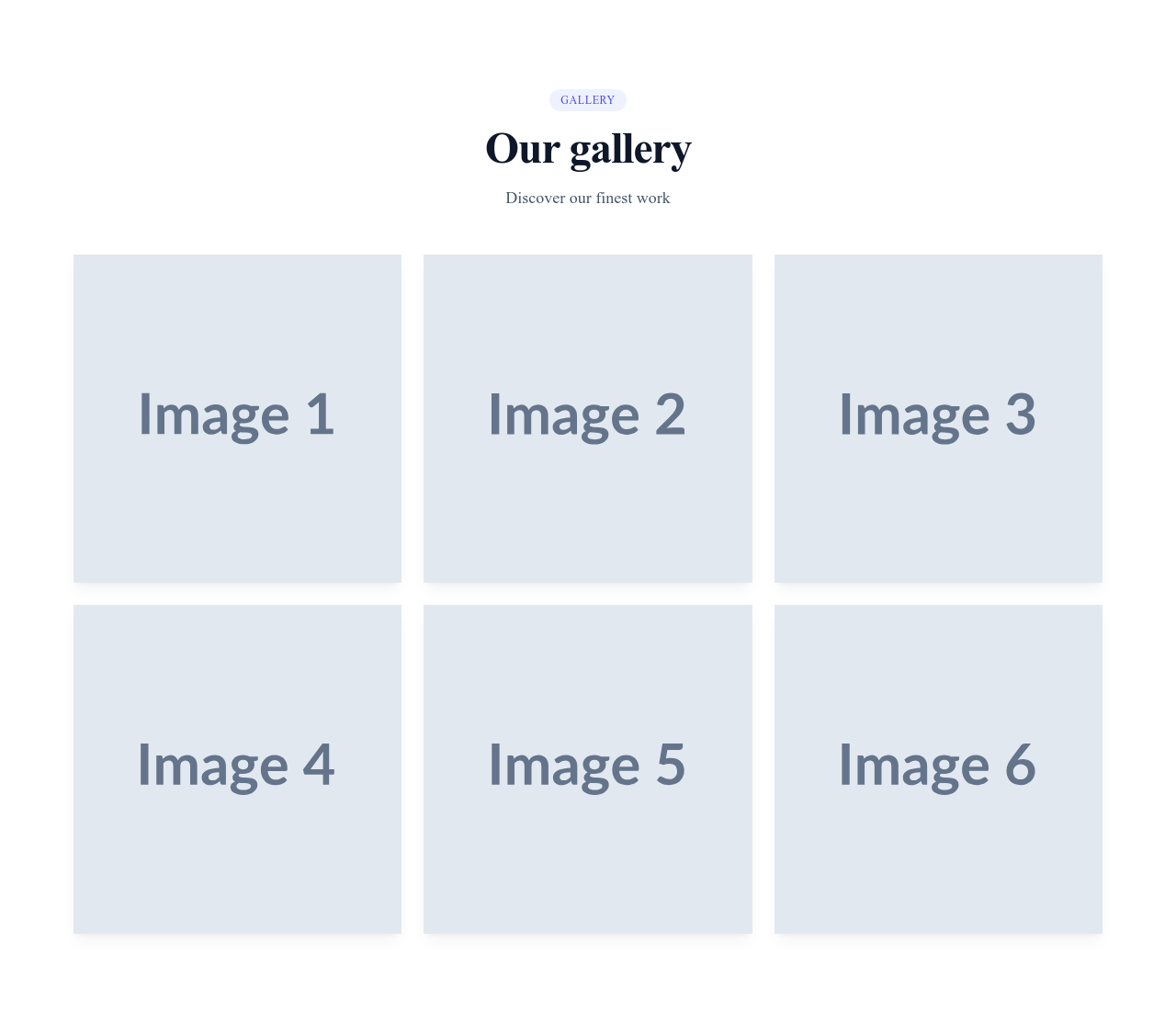Screenshot of Gallery Grid 3 Columns template