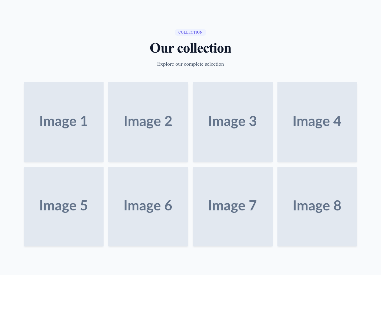 Screenshot of Gallery Grid 4 Columns template