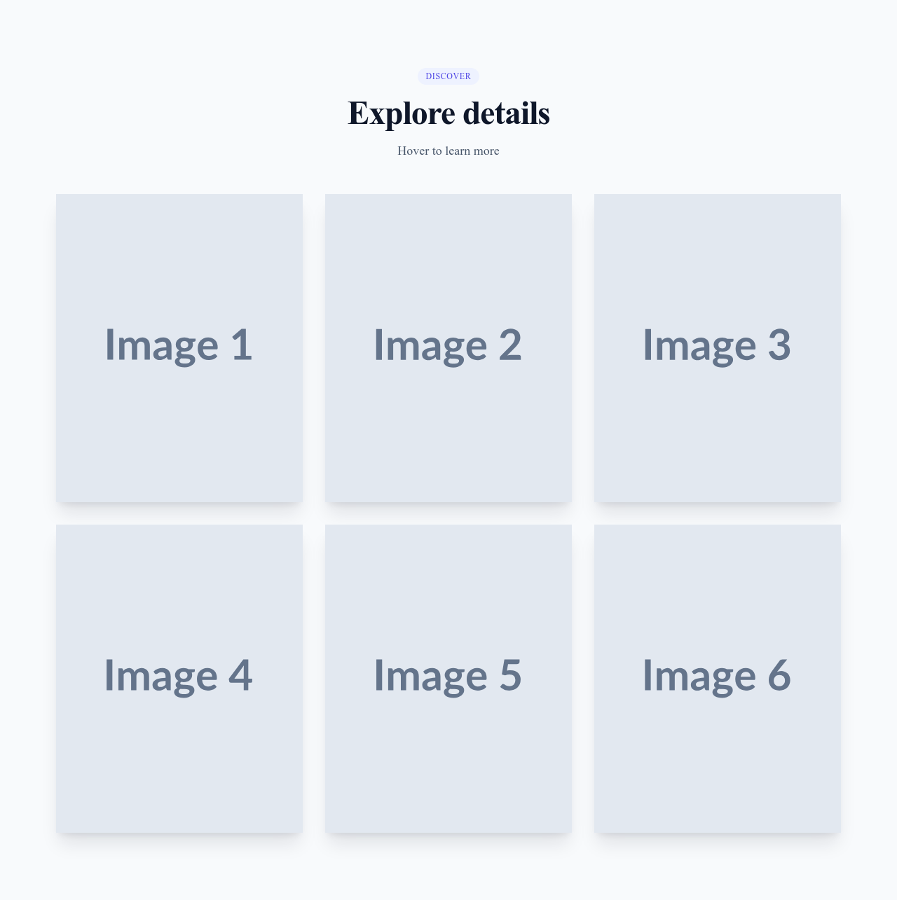 Screenshot of Gallery Hover Info template