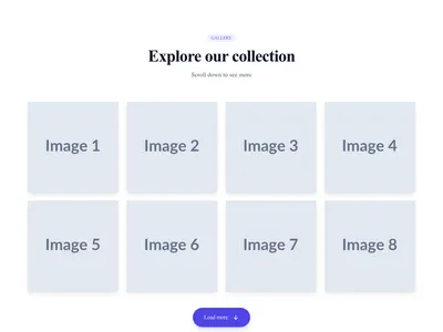 Screenshot of Gallery Infinite Scroll template