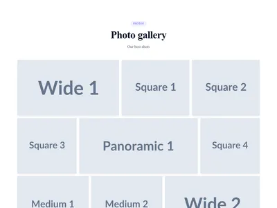 Screenshot of Gallery Justified template
