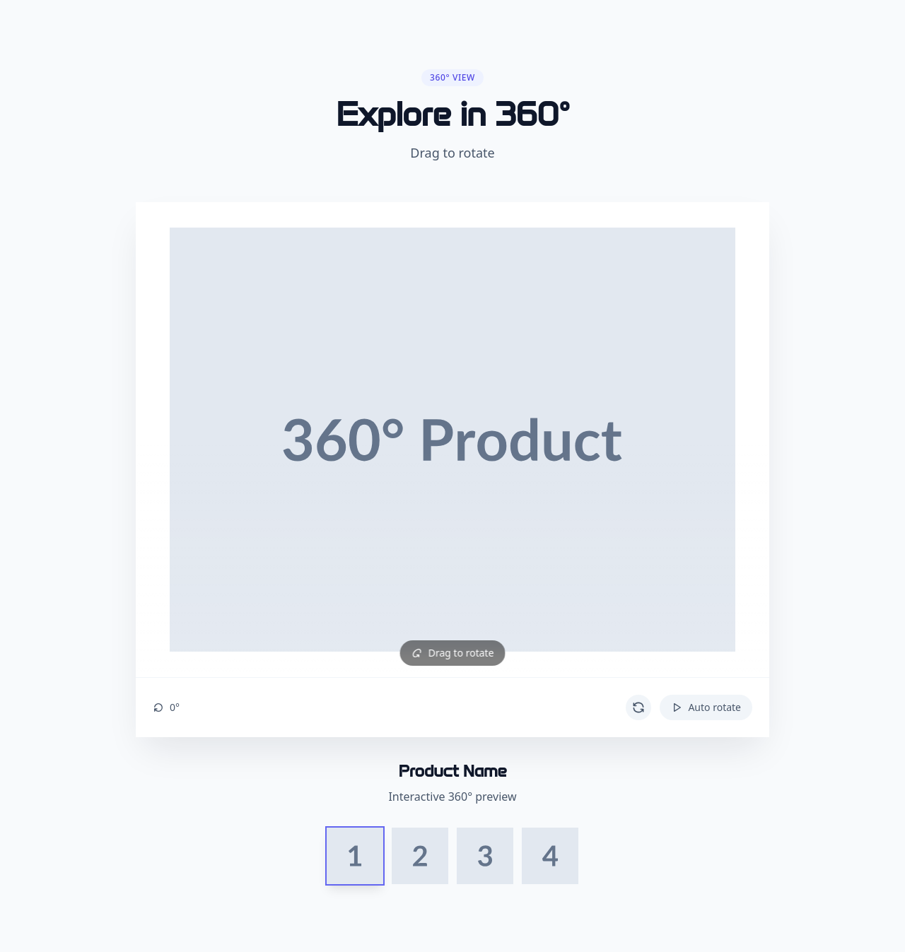 Screenshot of Gallery 360 View template